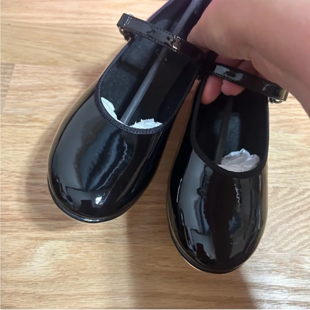 Spotlights Black Patent Tap Shoes NEW Sz 13 Dance Kids Youth
